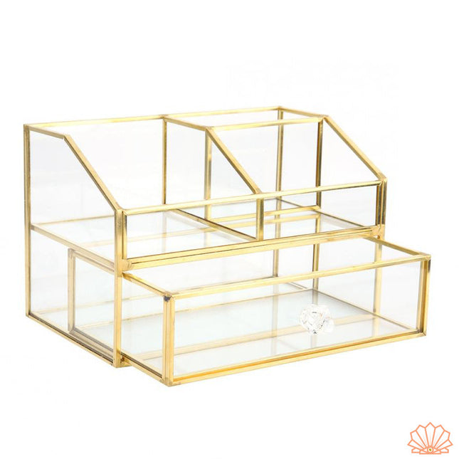 Sieradendoos Glas Goud