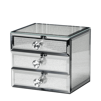 Glazen Sieradendoos Zilver