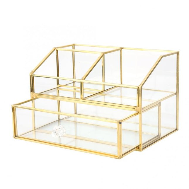 Sieradendoos Glas Goud